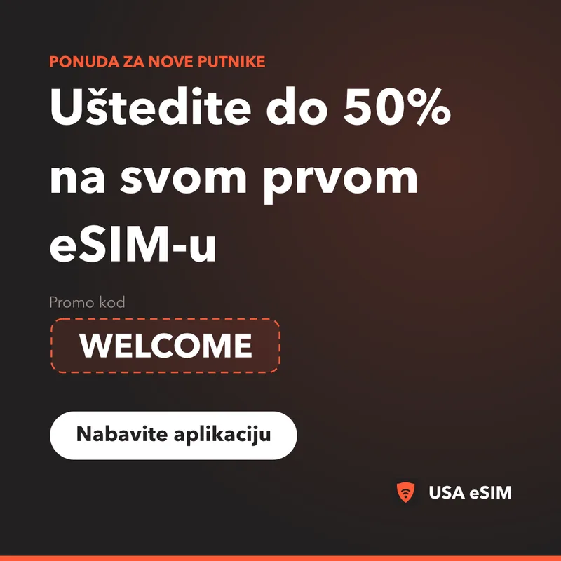 USA eSIM promo kod — WELCOME: popust do 50%