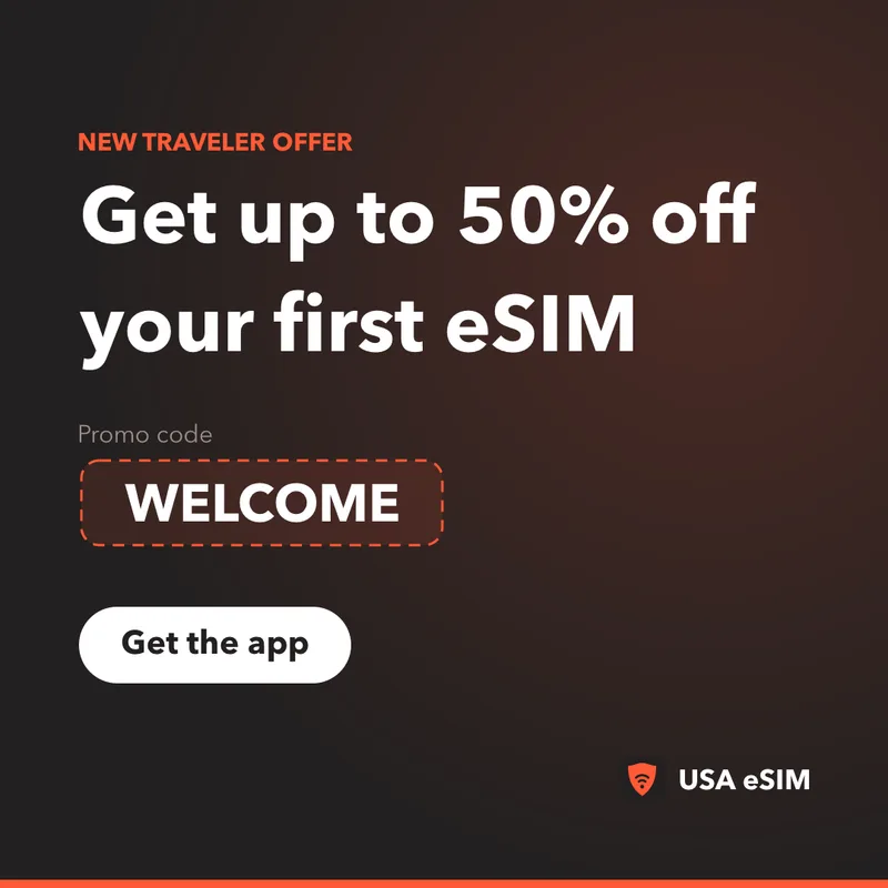 USA eSIM Promo Code — WELCOME, Up to 50% Off