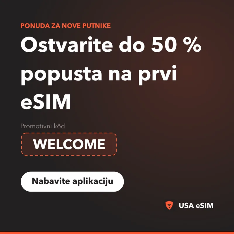 Promo kod za USA eSIM — WELCOME: do 50% popusta