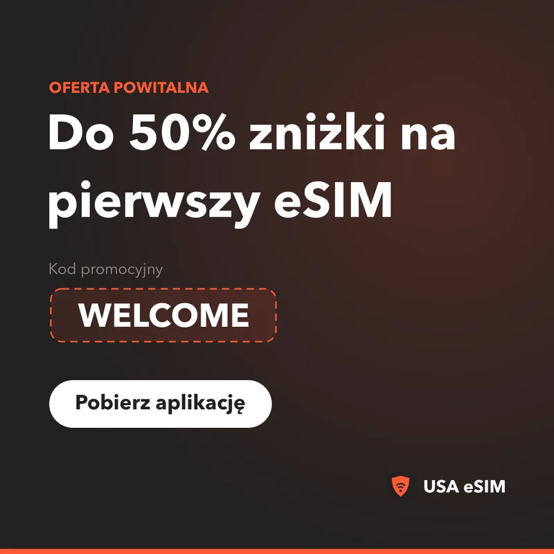 Kod Promocyjny USA eSIM — WELCOME: do 50% zniżki
