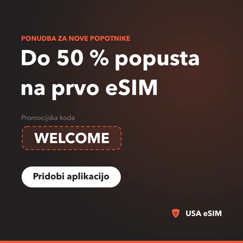 Promo Koda USA eSIM — WELCOME: do 50% popusta