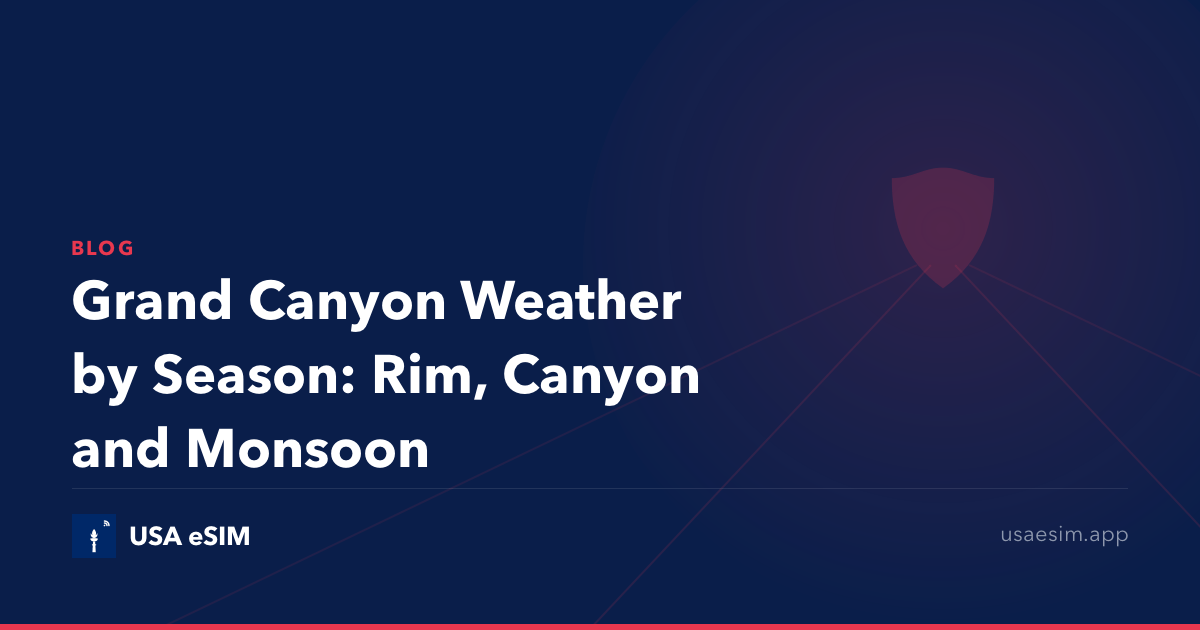Grand Canyon Weather by Season: Rim, Canyon and Monsoon