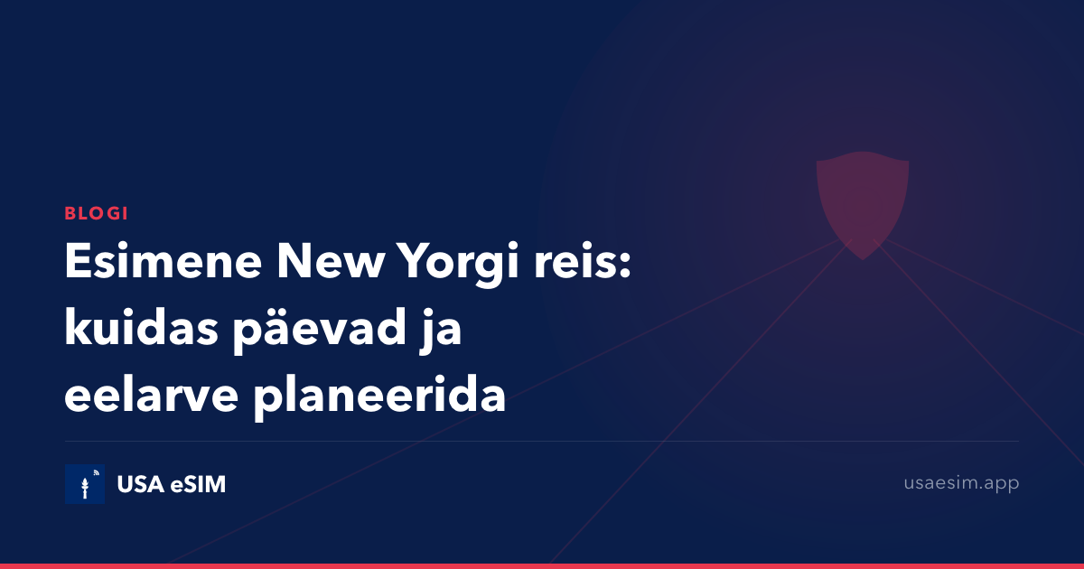 Esimene New Yorgi reis: kuidas päevad ja eelarve planeerida