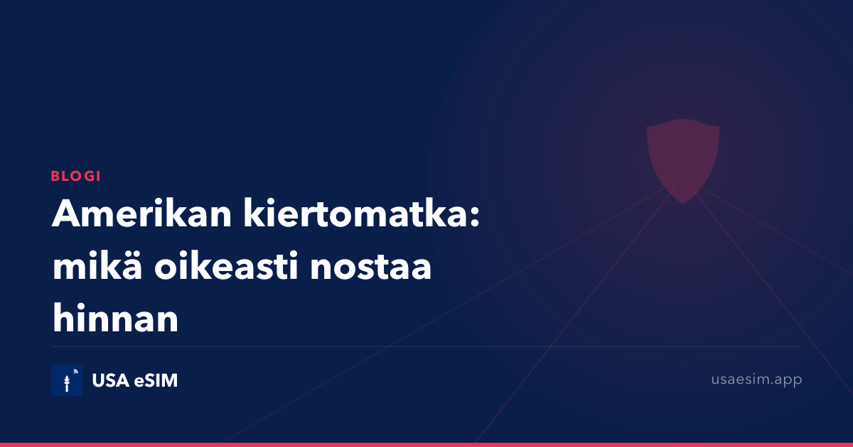 Amerikan kiertomatka: mikä oikeasti nostaa hinnan