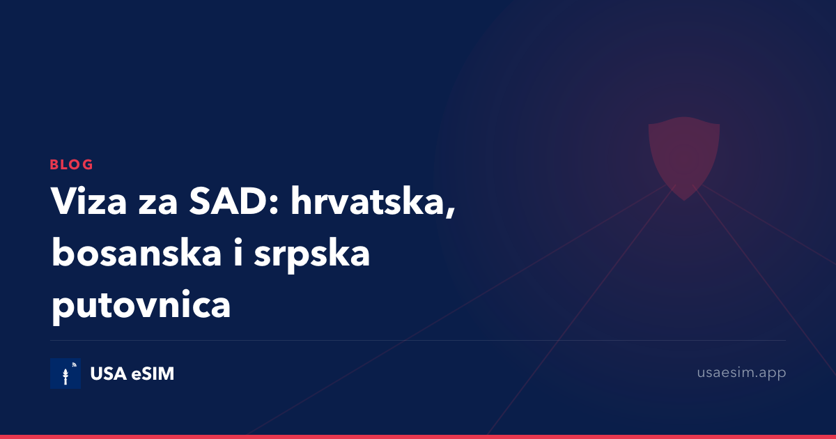 Viza za SAD: hrvatska, bosanska i srpska putovnica