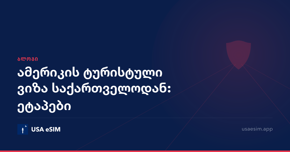 ამერიკის ტურისტული ვიზა საქართველოდან: ეტაპები