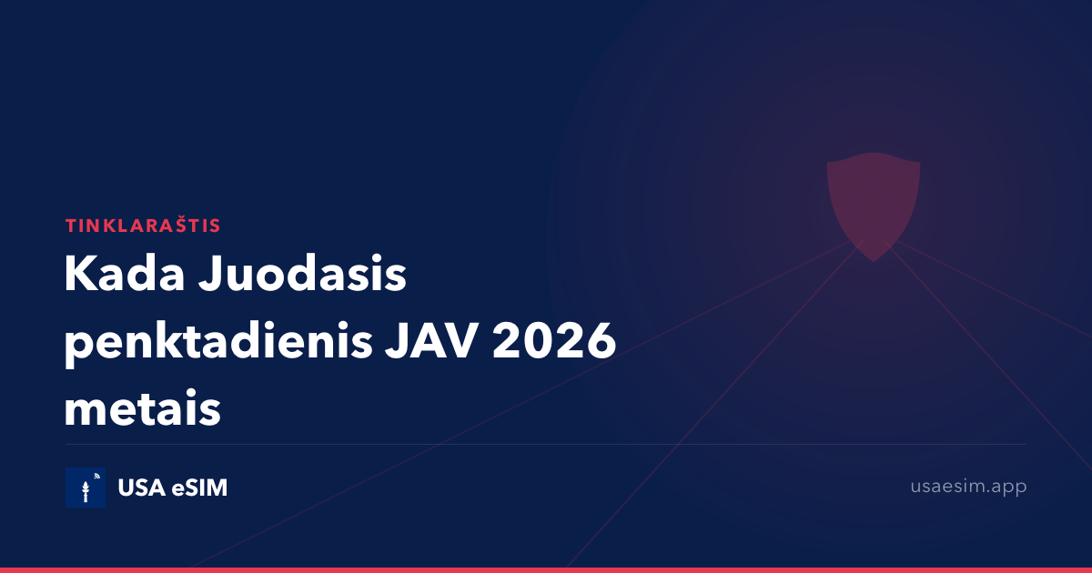 Kada Juodasis penktadienis JAV 2026 metais