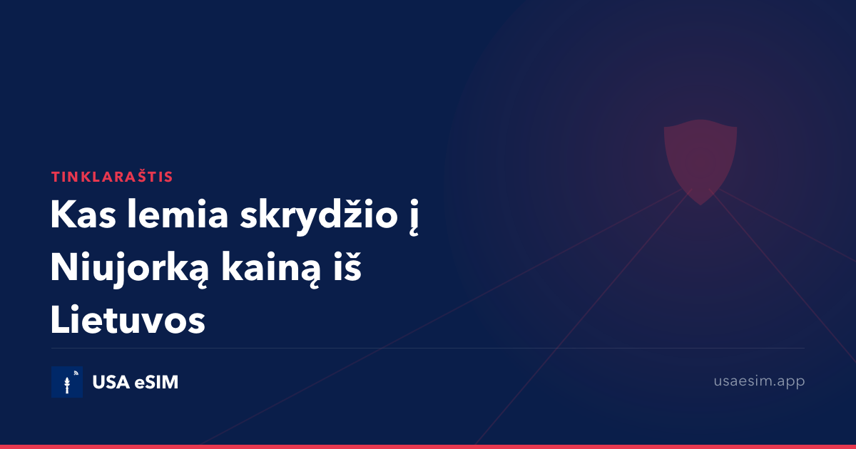 Kas lemia skrydžio į Niujorką kainą iš Lietuvos