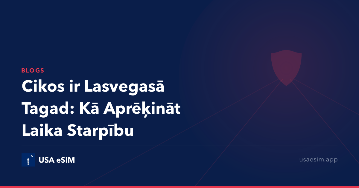 Cikos ir Lasvegasā Tagad: Kā Aprēķināt Laika Starpību