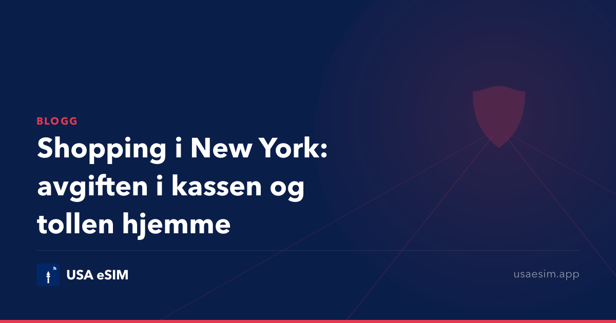 Shopping i New York: avgiften i kassen og tollen hjemme