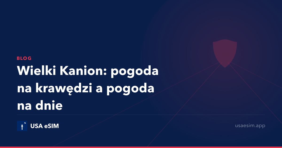 Wielki Kanion: pogoda na krawędzi a pogoda na dnie