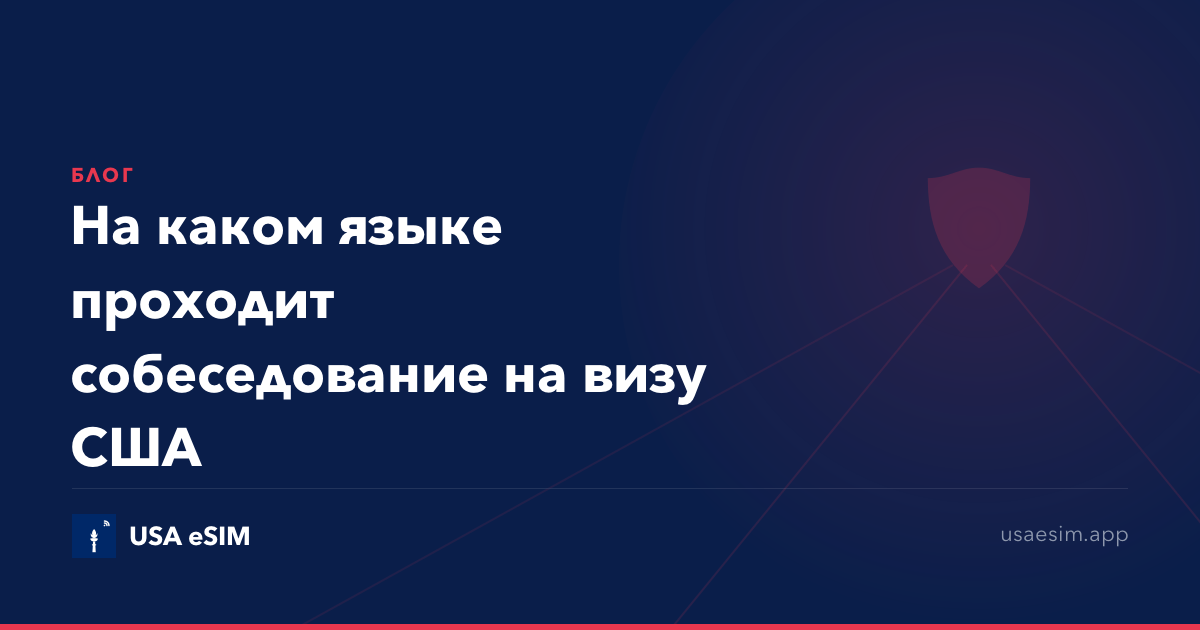 На каком языке проходит собеседование на визу США