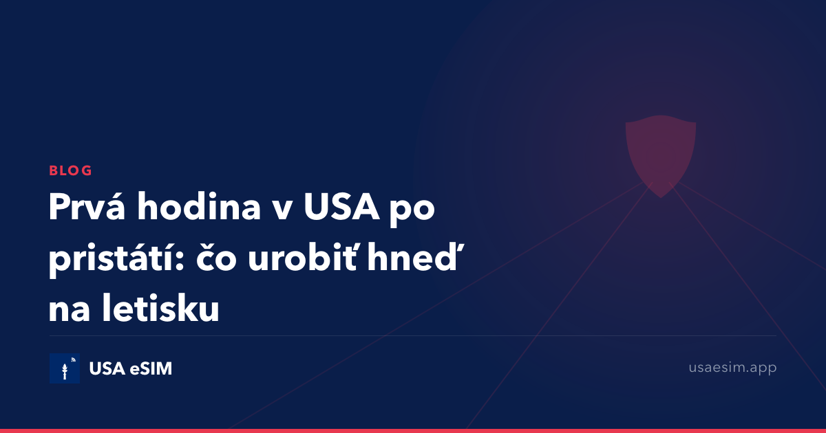 Prvá hodina v USA po pristátí: čo urobiť hneď na letisku