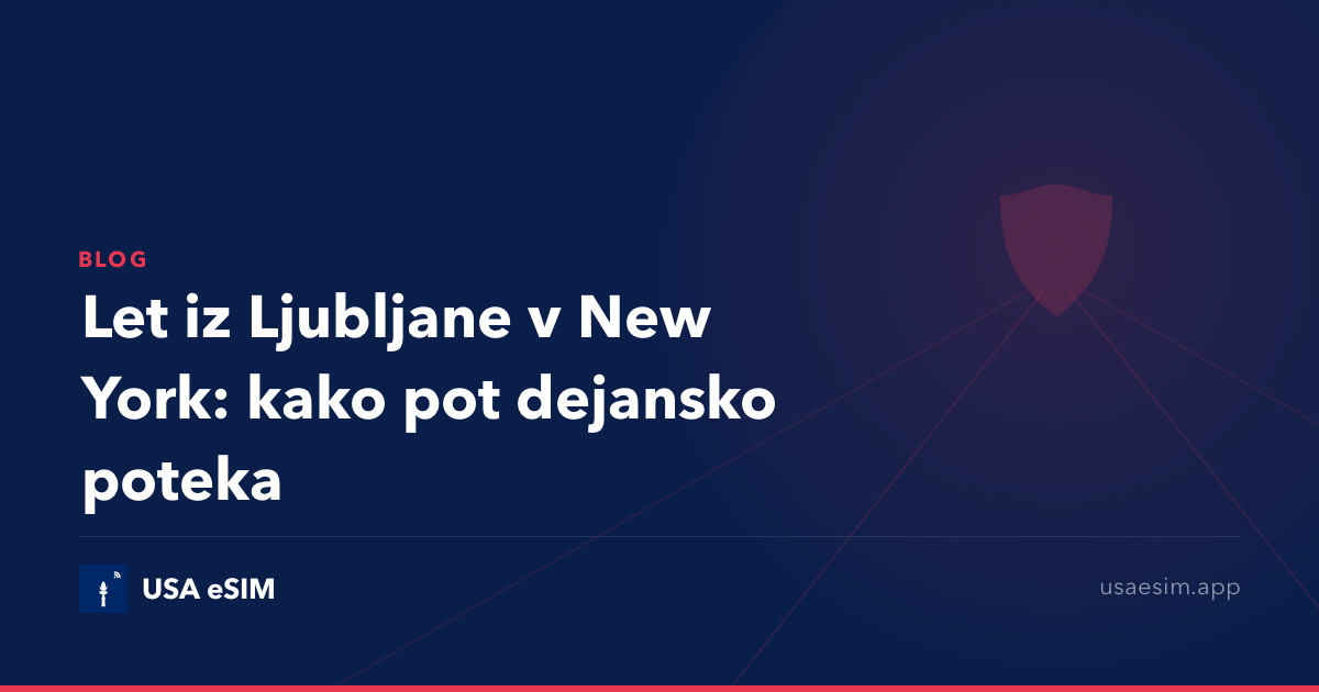 Let iz Ljubljane v New York: kako pot dejansko poteka