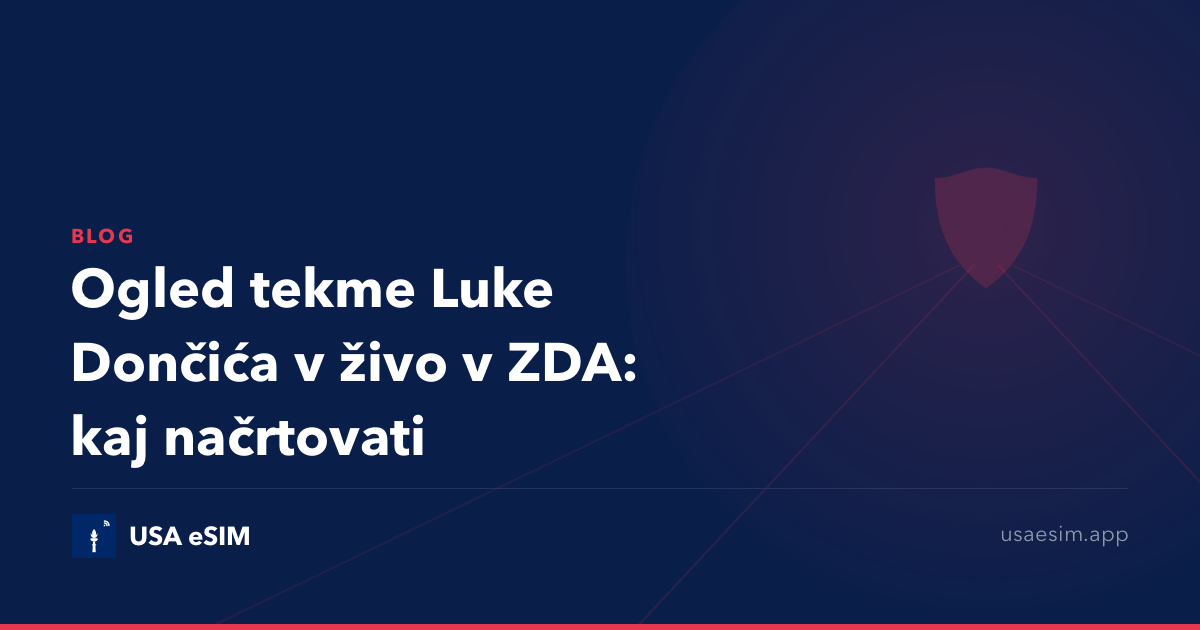 Ogled tekme Luke Dončića v živo v ZDA: kaj načrtovati