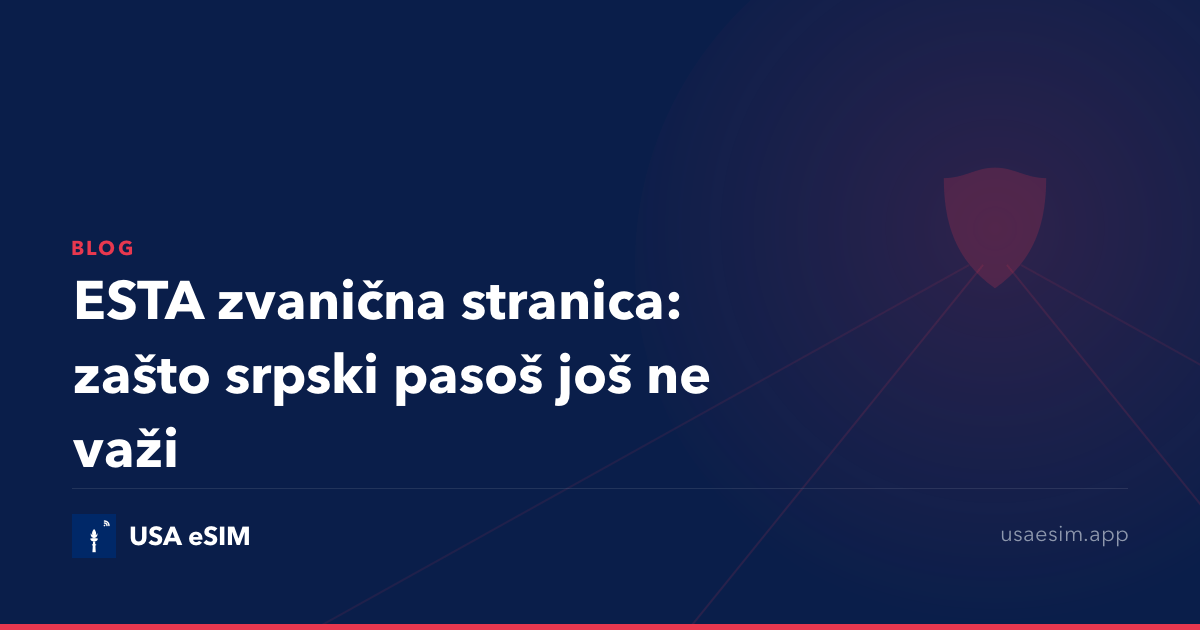 ESTA zvanična stranica: zašto srpski pasoš još ne važi