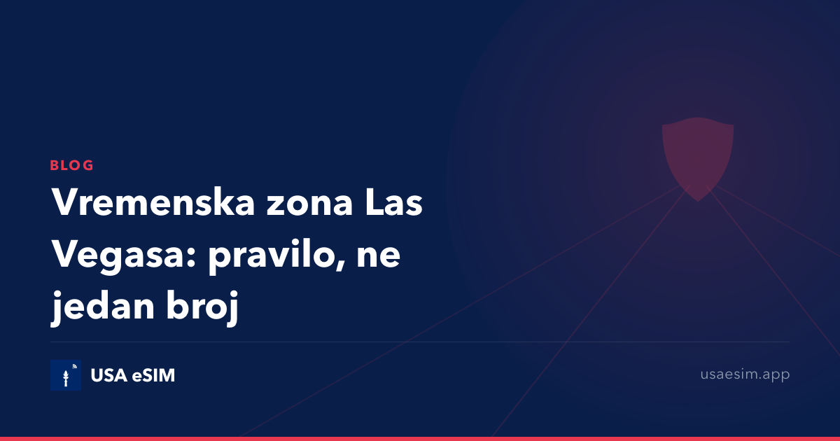 Vremenska zona Las Vegasa: pravilo, ne jedan broj