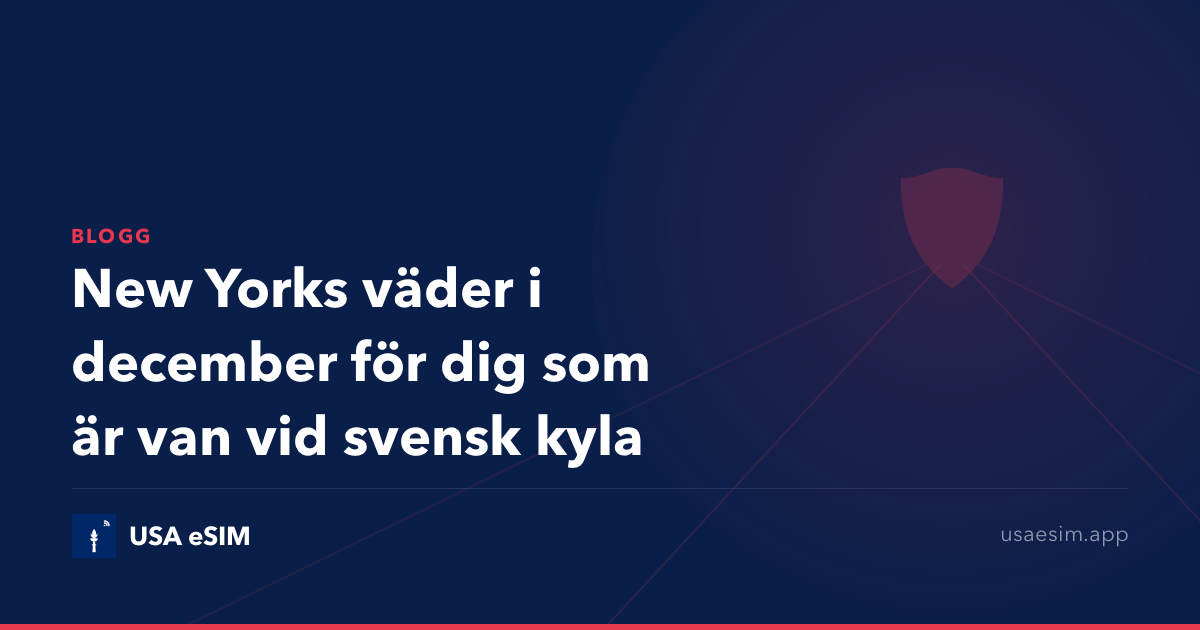 New Yorks väder i december för dig som är van vid svensk kyla