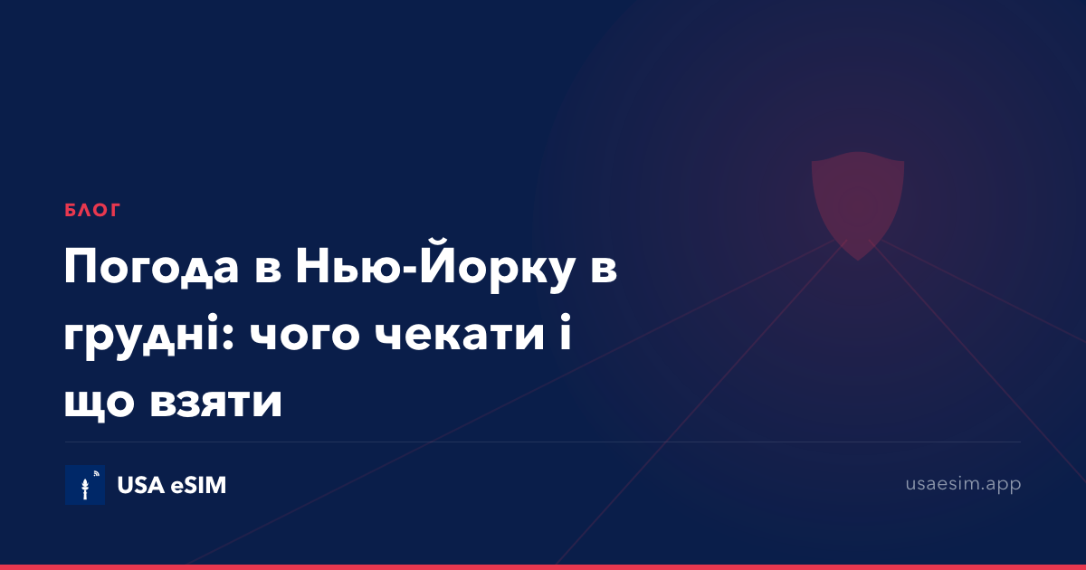 Погода в Нью-Йорку в грудні: чого чекати і що взяти