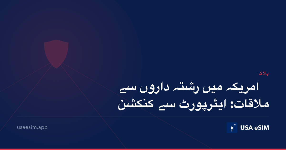 امریکہ میں رشتہ داروں سے ملاقات: ایئرپورٹ سے کنکشن