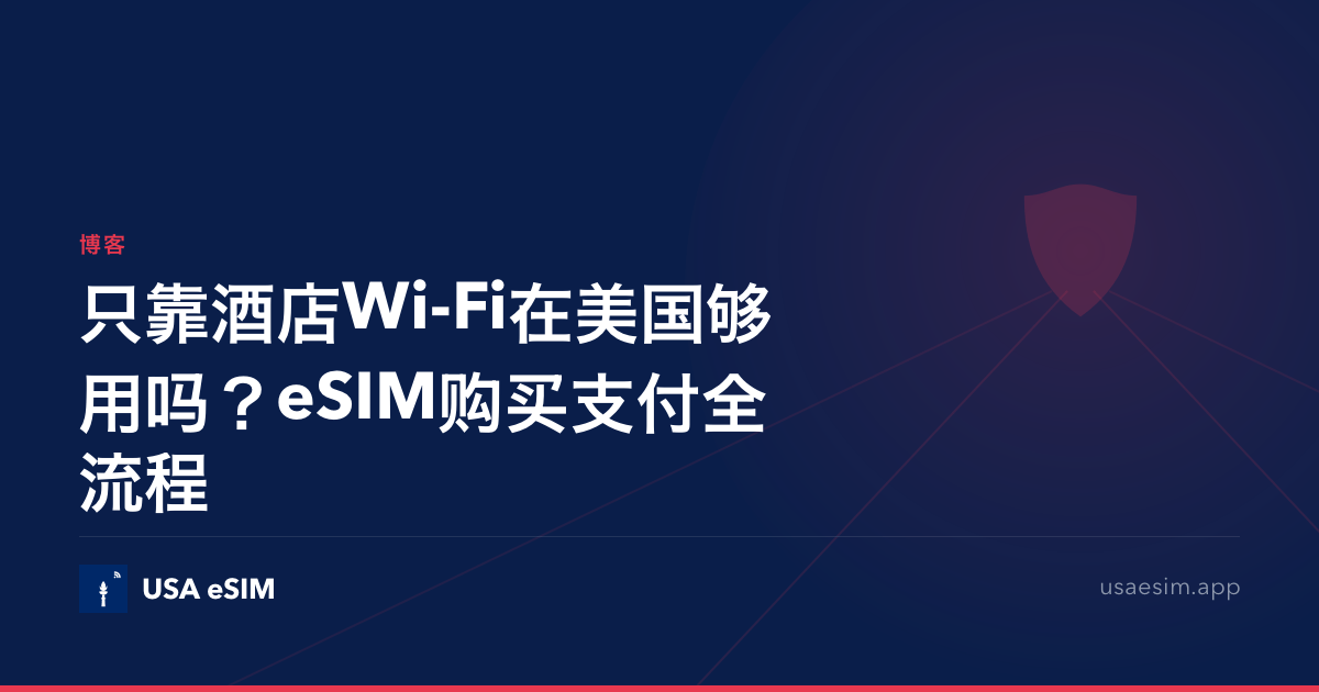 只靠酒店Wi-Fi在美国够用吗？eSIM购买支付全流程